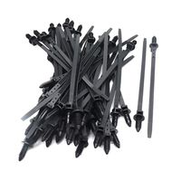 Sydien Nylon Push Mount Car Cable Zip Tie Self-locking 6.9"Length Black 30pcs