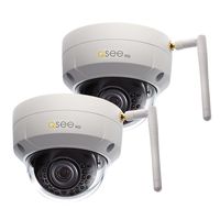 Q-See QCW3MP1D16-2 3MP/1080p High Definition Wi-Fi Dome Security Camera 2-Pack, with 16GB SD Cards Included