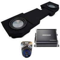 Compatible with 2002-2015 Dodge Ram Quad or Crew Truck Harmony A102 Dual 10" Sub Box & CXA600.1 (Renewed)