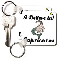 3dRose I Believe In Capricorns - Key Chains, 2.25 x 4.5 inches, set of 2 (kc_104941_1)