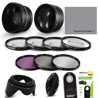 55MM HD 4K 8K Wide Angle FISHEYE Lens + Macro Attachment Lens + 2.2X TELEPHOTO Zoom Lens +IR Remote Shutter Control + Closeup Macro Lens KIT+ HD Filter KIT for Nikon D3400 D3500 D5600