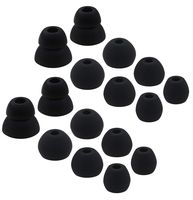Rayker Replacement Ear Tips for BeatsX Wireless Headphone, Noise Isolation Comfort Silicone Tips, S/M/L Double Flange Size Included, 8 Pairs, BeatsX Eartips (Black)