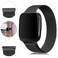 Find-MyWay Compatible with Fitbit Versa Bands/Versa 2/Versa Lite Bands,Versa Accessories Wristband Stainless Steel Bracelet for Women Men Strap for Fitbit Versa/Lite/Special Edition