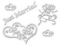 Darice VL3007, Bridal Car Window Cling 11-Piece, 4-Sheet, 8-Inchby13 1/4-Inch