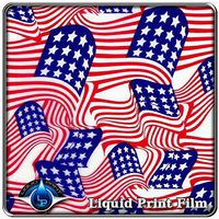 Hydrographics Film - Water Transfer Printing Film - LL-361 - American Flags - 3.3 ft Film Roll