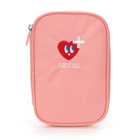 SYXYSM Portable First Aid Kit Portable Mini Medicine Box Medicine Storage Bag Outdoor Medical Box (Color : Pink, Size : 18cm×12.5cm×2cm)