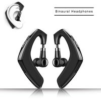 SLUB [Plus] Bluetooth 5.0 Headphones with Mic for Cell Phone True Wireless Waterproof IPX7 Earhook Lightweight 12H Playtime Invisible Earbuds for iPhone/Android (Black)