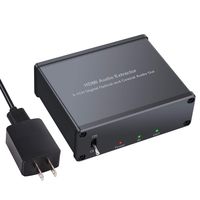 LiNKFOR Digital Premium Quality HDMI to HDMI +Audio（Optical and Coaxial） Extractor Converter with Power Adapter Digital 4K HDMI Audio Extractor for HDTV Apple TV PS4