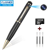 Spy Pen Camera,Hidden Pen Camera HD1080P Mini Pen Camera Potable Cam for Business and Conference with 32GB Micro Memory Card and 3 Ink Refills