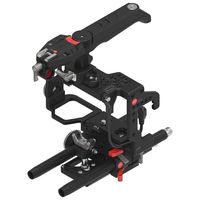 JTZ DP30 Camera Cage Stabilizer with 15mm Rail Rod Base plate + Electronic Top Handle with Cold Shoe Mount for SONY A7 A7II A7R A7RII A7S A7SII Mirrorless Camera,Support Focus,Zoom and REC Start/Stop
