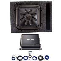 Kicker L7S12 Solo-Baric Subwoofer Vented Box with 43CXA6001 Amp & Install Kit