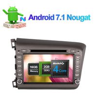 Flynavigo Android 7.1 Quad Core Car Stereo CD DVD Player In Dash Car Radio Head Unit with 8" LCD Bluetooth GPS Navigation for Honda Civic 2012-2013 Support FM AM Mirror Link 1080P Video WIFI 3G USB