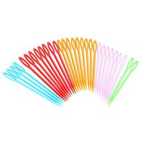Pengxiaomei 30 Pieces Plastic Sewing Needles, Colorful Plastic Craft Needles Safety Needles Darning Tapestry Needles for Kids