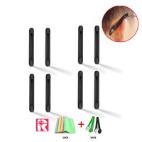 Black Eye Glasses Retainer Strap- Eyewear Ear Piece Cover-Eyeglass Arm Pads Cushions - Silicone TempleTips - Keep Glasses from Slipping -4 Pairs (US-TP03L-Black)