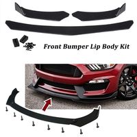 Ruien Universal Front Bumper Lip Body Kit Spoiler GT Style Black ABS Front Bumper Lip Spoiler Wing Body Fits for Almost Cars Honda Civic,Nissan,BMW,Mercedes,Audi,Infiniti,Toyota