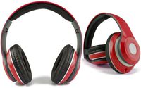 3.5mm Stereo Hands-Free Headphones Headset w/Detachable Mic Volume Control for Most Devices (iPhone 4/5/6, Moto Z, Z Force, Google Nexus 5X, 6P, LG G5, ZTE Grand X Max 2, HTC 10, Plus More!) (Red)