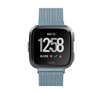 Yutior Metal Bands Compatible with Fitbit Versa 2 / Fitbit Versa Lite & SE/Fitbit Versa Smart Watch, Stainless Steel Metal Replacement Small Large for Women Men, Black, Champagne, Rose Gold, Silver