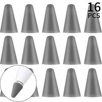 16 Pieces Nibs Writing Cover Compatible with Apple Pencil Protector for 1st & 2nd Generation, Nibs Cover for iPad Pencil Tips and Writing Protection(Dark Gray)