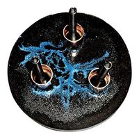 High Spin Orgone Tower (2020 Electric Blue Model) - large 6 inch diameter base with 3 spire antennas for wider coverage, weighs over a pound