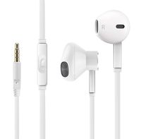 Phons Headphones with Microphone Certified Boost in-Ear Headphone 3.5mm Noise Isolating Earphones Headset for iPhone iPad iPod Laptop Tablet Samsung Android LG HTC Smartphones (White) 1-Pack