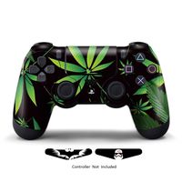 Skins for PS4 Controller - Stickers for Playstation 4 Games - Decals Cover for PS4 Slim Sony Play Station Four Controllers PS4 Pro Accessories PS4 Remote Dualshock 4 Skin - Weeds Black