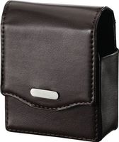 Visol Bruin Dark Brown Leather Cigarette Case Holder with Lighter Pouch