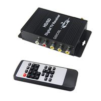 QSICISL HD Car Mobile TV Tuner ISDB-T Digital 4 Video Output TV Receiver Box with Antenna for Brazil Chile Argentina Venezuela Peru South America