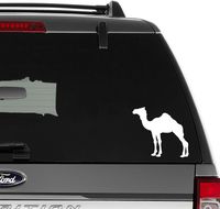 Camel Animal Desert Vinyl Decal Sticker For Wall Decor, Windows, Laptop, Car, Truck, Motorcycle, Vehicles (Size-6 inch/15 cm Wide) - (Gloss WHITE Color)