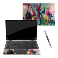 MightySkins Skin Compatible with HP Pavilion x360 14" (2018) - Parrot Paradise | Protective, Durable, and Unique Vinyl Decal wrap Cover | Easy to Apply, Remove, and Change Styles | Made in The USA