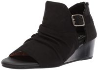 LFL by Lust for Life Women's LL-Noble Wedge Sandal Black 11 Medium US
