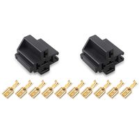 Ehdis 30A /40A 5 Pin Relay Connector Socket with 5 x 6.3mm Terminals, Car Truck Vehicle Relay Case Holder, Pack of 2
