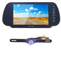 Ehotchpotch 7 Inch TFT LCD Widescreen Rearview Monitor + 2.4G Wireless Car Reverse Rear View Backup Camera Parking Assistance System, Waterproof, Night Vision