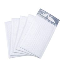 Fu Global Poly Bubble Mailers 4x8 Inches White Padded Envelopes #000 Bubble Lined Poly Mailer 50pcs