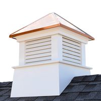 Manchester Vinyl Cupola, Perfect Size for a Small Shed, 18" square x 22" high, Pure Copper Roof, Quick Ship