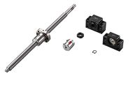 TEN-HIGH Ball Screw CNC Parts SFU1605 RM1605 16mm 700mm with Metal Deflector Ball Screw nut + BK/BF12 End Supports+1pcs Coupler with end Machining, Length Approx 27.56inch / 700mm