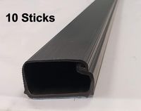 Electriduct 1.5" Locking Channel Cord Concealer and Wire Hider Cable Manager - 4FT Black - 10 Sticks