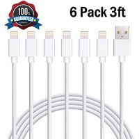 iPhone Charger, 6Pack 3FT Lightning Cable Sundix iPhone Charger Cable Charging Cord Compatible iPhone Xs MAX XR X 8 8Plus 7 7Plus 6s 6sPlus 6 6Plus SE 5 SE iPad iPod & More (white)