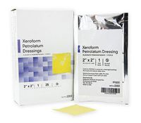 Xeroform Petrolatum Dressings. Case of 150 Xeroform Impregnated Dressings 2" x 2" for Wounds with Light or no exudate. Single use dressings with 3% Bismuth Tribromophenate.