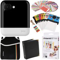 Polaroid POP Instant Camera (White) Gift Bundle + Zink Paper (20 Sheets) + Pouch + 100 Sticker Border Frames + Hanging Frames + Album
