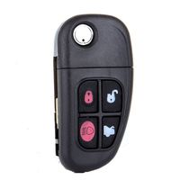 ECCPP Keyless Remote Flip Car Key Fob Uncut Ignition Key Fob Replacement fit for Jaguar S-Type/Jaguar X-Type/Jaguar XJ8 NHVWB1U241 NHVWBIU241 NHVWB1U243 CWTWB1U243 (Pack of 1)