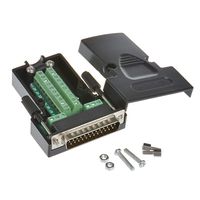 Anmbest 1PCS DB25 Solderless RS232 D-SUB Serial to 25-pin Port Terminal Male Adapter Connector Breakout Board with Case Long Bolts Nuts (Male)