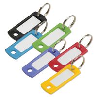 Lucky Line Key Tag with Ring, Assorted Color Key Tags, 20 Pack (1690020)