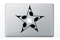 Music Note Star Design (BLACK) Vinyl Decal Stickers for MacBook Laptop Car Love Forever Eighth Singer Piano Violin Song Band Treble