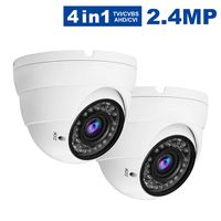 2.4MP Security Dome Camera(2pack), Anpvees HD 1080P 2.4MP 4-in-1 TVI/CVI/AHD/CVBS Security Cameras, 2.8-12mm Manual Varifocal Lens Waterproof Outdoor Surveillance Camera-White