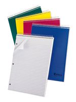 Ampad Single Wire Notebook, 8.5 Inches X 11.75 Inches, 1 Subject, Assorted Colors, College Ruled, 80 Sheets per Notebook, 1 Each (25-415)