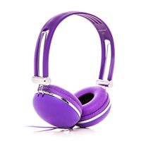 RockPapa Over Ear Stereo Wired Adults Kids Childs Boys Girls Headphones Earphones Adjustable for iPhone 6 iPad iPod innoTab LeapPad PC DVD CD Purple