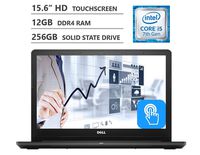 Dell Inspiron 15.6" LED-Backlit HD Touchscreen Laptop, Intel Core i5-7200U Dual-Core Processor Up to 3.10 GHz, 12GB Memory, 256GB Solid State Drive, 802.11b/g/n, Bluetooth, Windows 10 Home, Black