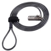 Notebook Laptop Combination Lock Security Cable with 4 Digital Password Protections, Theft Deterrent with Sturdy Thick Black Security Cable - for Desktops, Laptops and Projectors