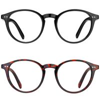 EOSNEIK Blue Light Blocking Glasses Men Women Vintage Thick Round Rim Frame Eyeglasses Anti Blue Ray Computer Game Glasses