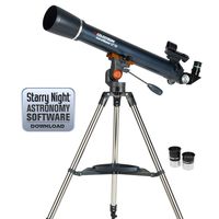 Celestron AstroMaster LT 70AZ Refractor No-Tool Setup Refracting Telescope, Blue (21074)